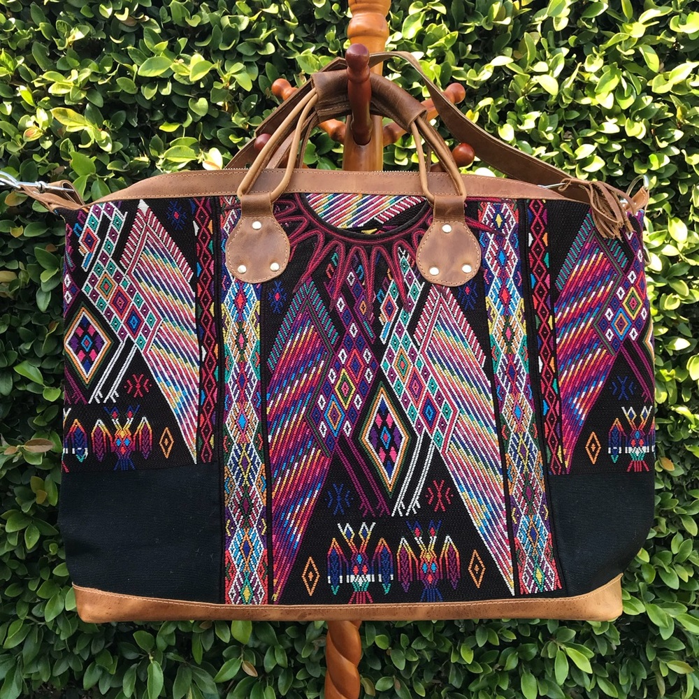 Guatemalan Large weekender Huipil Swans nwot